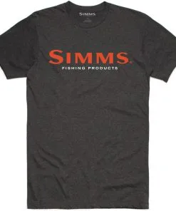 Simms Fishing Men's Simms Logo T-Shirt -Outlet Sneakers Store 12803 086 P 1 Ms Simms Logo Tee Charcoal Heather Front