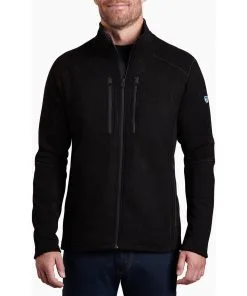 KUHL Men's Interceptr Fleece Jacket -Outlet Sneakers Store 3183 Interceptr FZ Black Front 1
