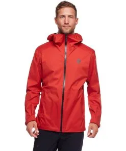 Black Diamond Men's Stormline Stretch Rain Shell -Outlet Sneakers Store CDT0 6019 M STORMLINE STRETCH RAIN SHELL RED ROCK 01