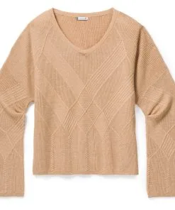 Smartwool Women's Shadow Pine Cable V-Neck Sweater