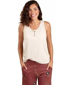 Toad&Co Women's Piru Henley Tank -Outlet Sneakers Store T1002107 Salt 1
