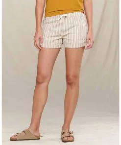 Toad&Co Women's Taj Hemp Short -Outlet Sneakers Store T1312008 EGRET THIN STRIPE 1