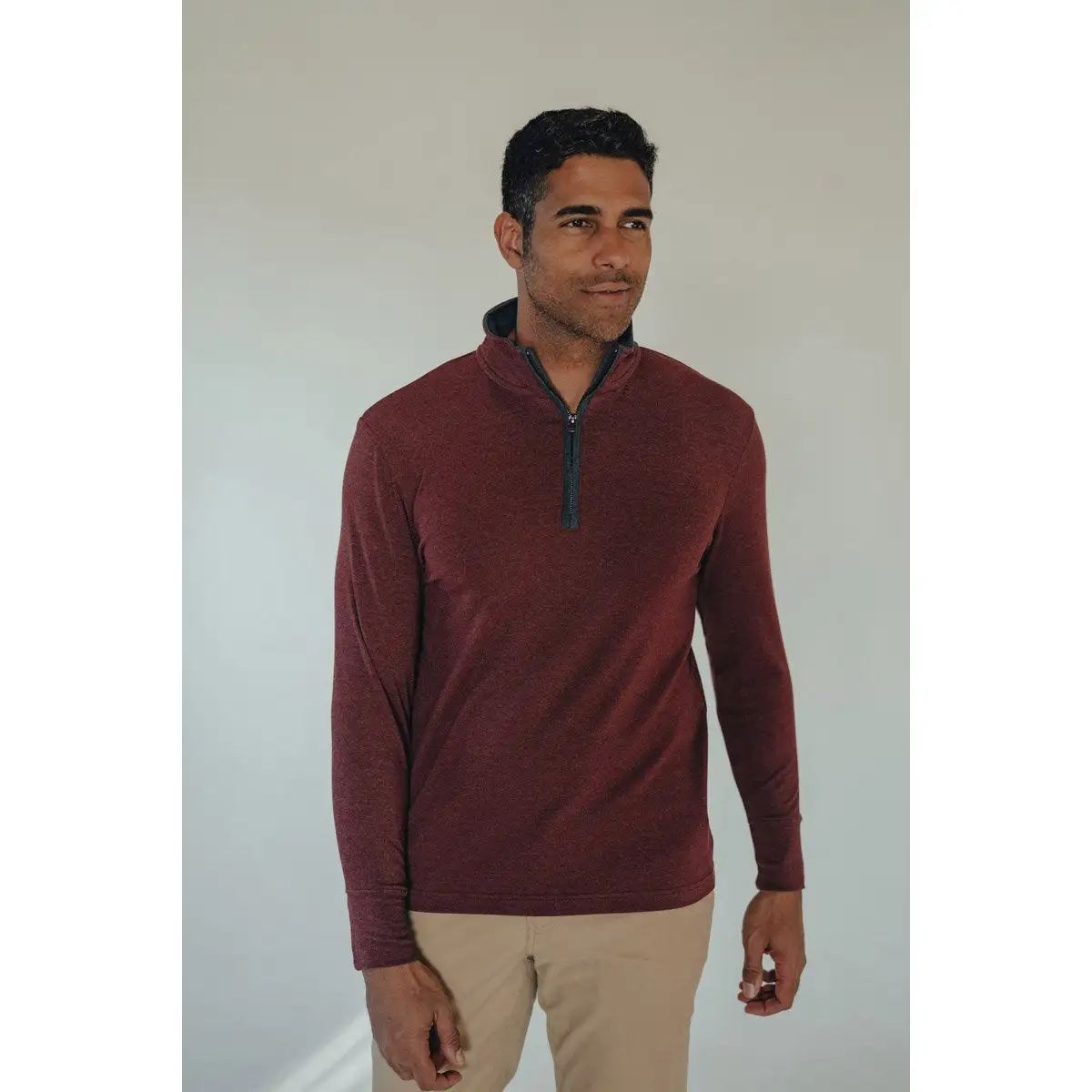 The Normal Brand Men's Puremeso Quarter Zip Pullover 4 The Normal Brand Men's Puremeso Quarter Zip Pullover - Image 4