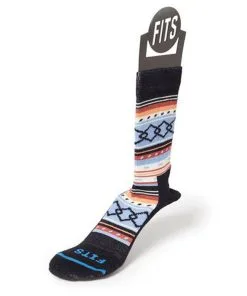 FITS Women's Casual Aztec Crew Socks -Outlet Sneakers Store Women s Casual Aztec Crew Socks F5172 Navy Serenity