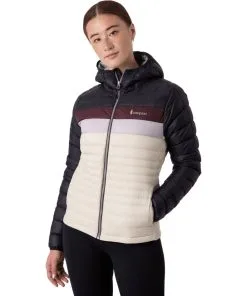 Cotopaxi Women's Fuego Hooded Down Jacket -Outlet Sneakers Store f21 w fuego hooded down jacket black cream stripes front2 fe22f24e 8223 42bb be16 28431a66a6d2