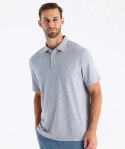 Free Fly Apparel Men's Bamboo Heritage Polo 13 Free Fly Apparel Men's Bamboo Heritage Polo -Outlet Sneakers Store heritage polo light heather grey top 1