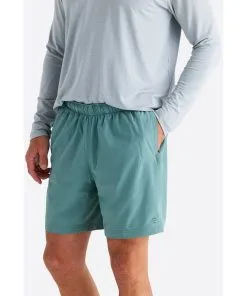 Free Fly Apparel Men's Lined Breeze Short - 7.5" -Outlet Sneakers Store lined breeze short sabal green men 1 4